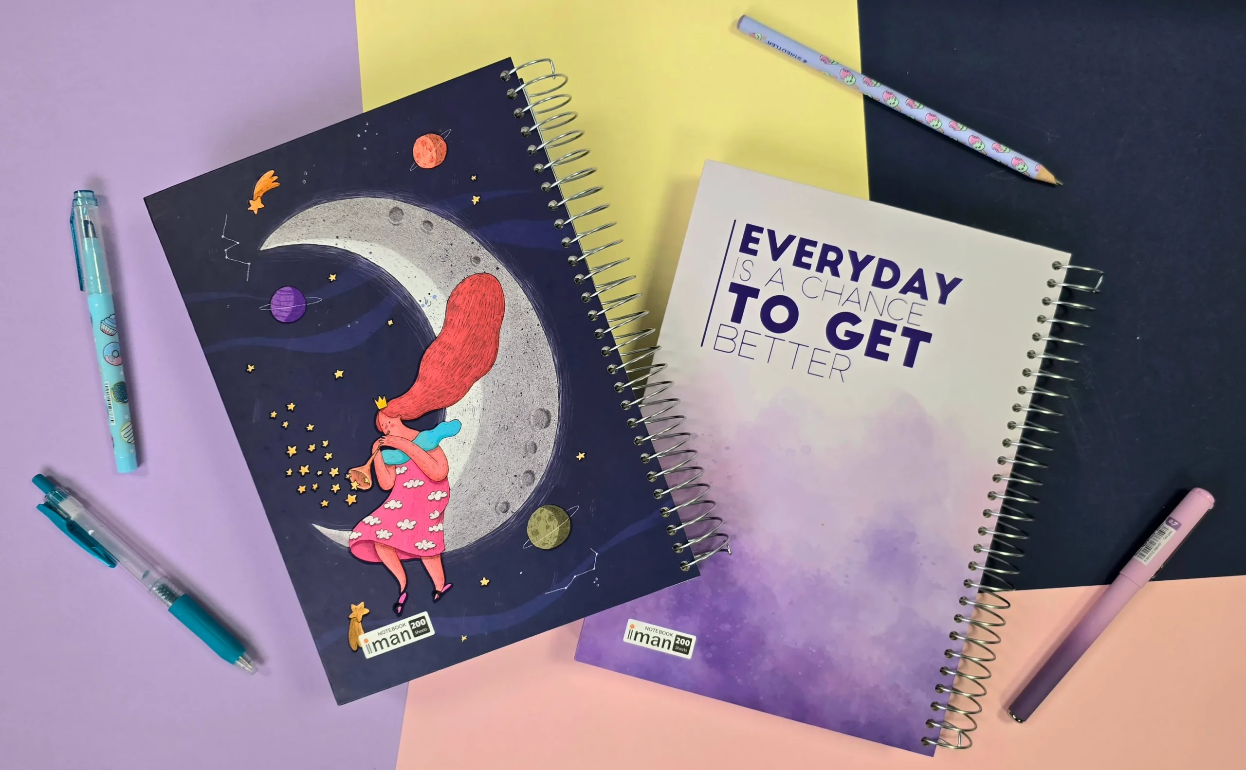 دفتر جلد سخت وزیری ۲۰۰برگ