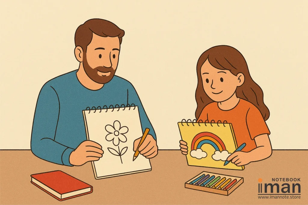 انتخاب دفتر نقاشی برای کودکان و بزرگسالان