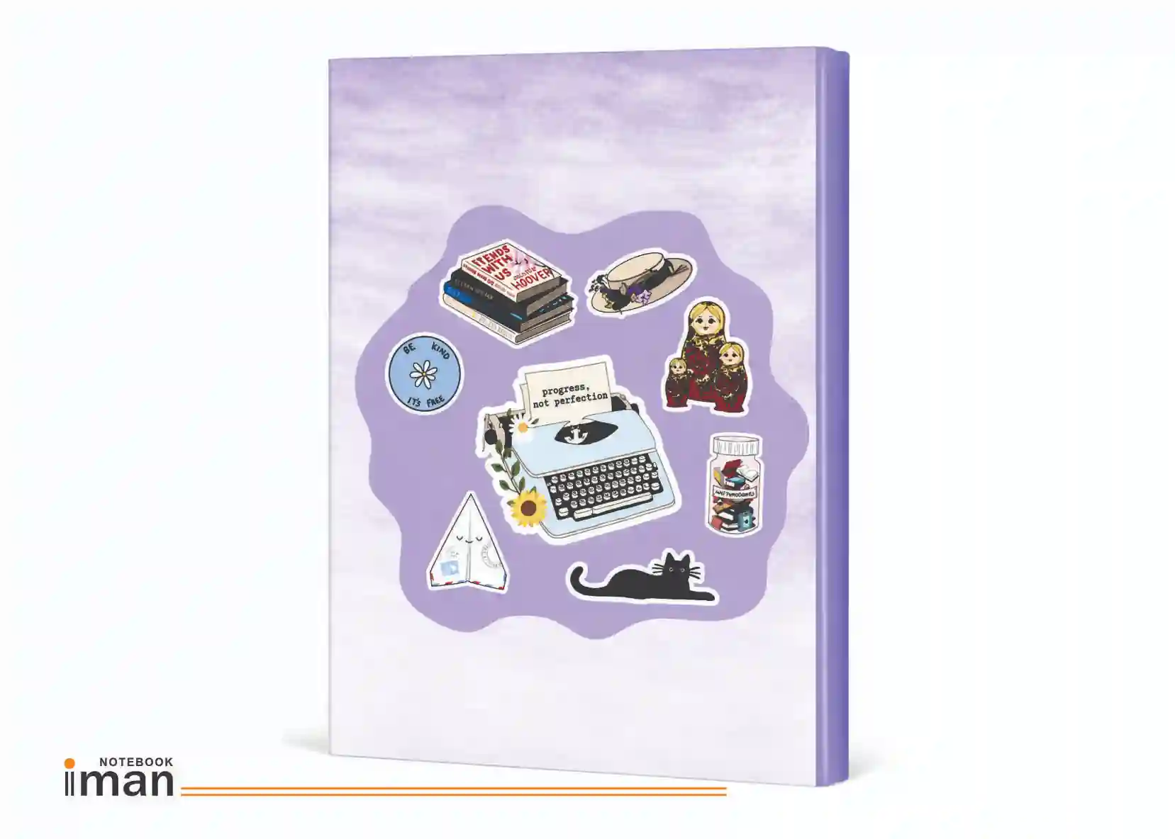 00204-3 کلاسور استیکری A5 بنفش