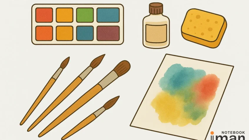 معرفی ابزارهای تکمیلی برای کار با آبرنگ